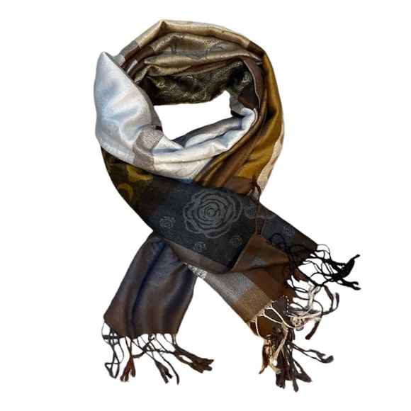Fall Colors, PASHMINA Scarf, Pashmina & Silk Blend. - Picture 1 of 6
